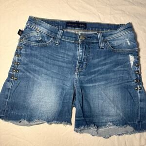 Rock & Republic Studded Denim Cutoff Shorts Medium Wash Size 4